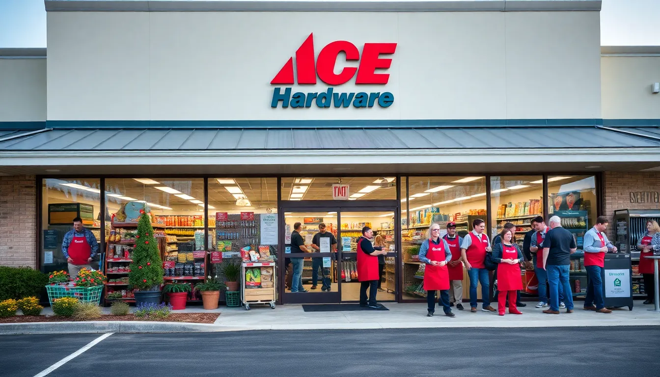 Ace Hardware store in Ahoskie, NC with friendly staff assisting customers.